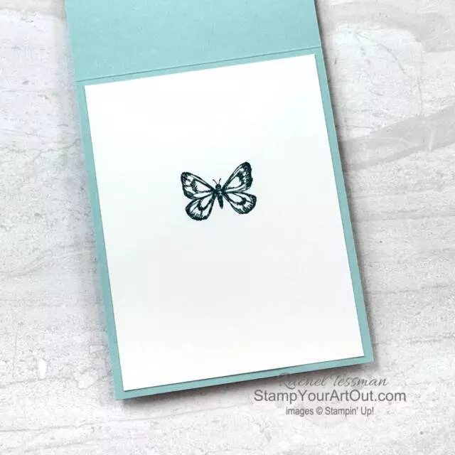 I was inspired by a card sketch for this fun layout! Visit my 8/6/24 post for more information on making this strips card using the Sketched Butterflies Stamp Set, Oxidized Copper Specialty Paper, and Copper Metallics Wow! Embossing Powder. - Stampin’ Up!® - Stamp Your Art Out! www.stampyourartout.com #stampyourartout #stampinup